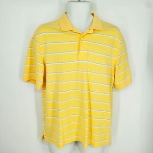 Croft & Barrow Performance Men Striped Polo Shirt Size Small